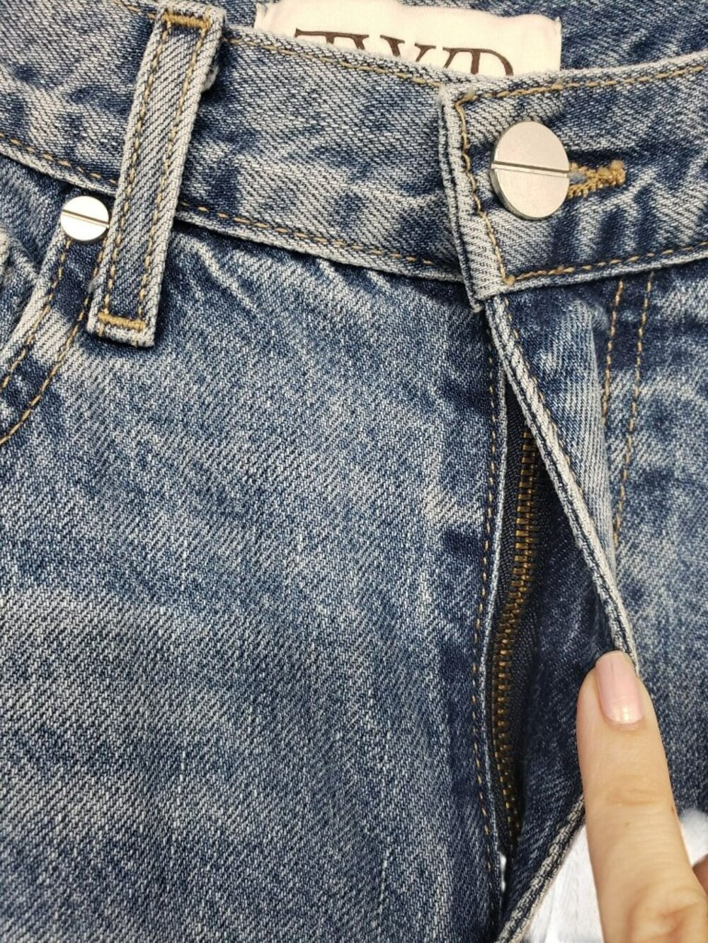 TWP $495 Tiny Dancer Jeans Vintage Wash Blue Jeans 23 Wide Leg Made in USA - Picture 6 of 16